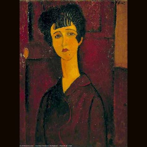 “Retrato de uma menina”, de Modigliani (1917) - figuras ocultas em quadros de artistas famosos - Domínio Público/wikimédia Commons