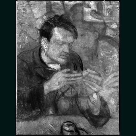 Revelada por imagens de infravermelho, a figura parece sussurrar no ouvido do escultor - figuras ocultas em quadros de artistas famosos - The Courtauld Institute of Art/The Courtauld Institute of Art