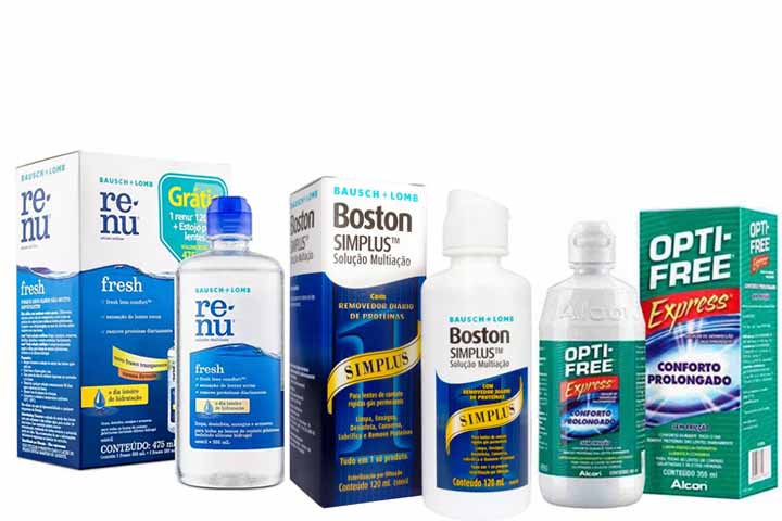 O soro fisiolÃ³gico, amplamente utilizado no passado, nÃ£o Ã© mais recomendado, pois nÃ£o remove resÃ­duos de proteÃ­na e gordura da mucosa ocular. A soluÃ§Ã£o multipropÃ³sito Ã© a melhor opÃ§Ã£o, pois limpa, desinfeta e hidrata as lentes de forma eficaz.