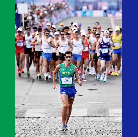 Caio Bonfim - Natural de Sobradinho, região administrativa do Distrito Federal, foi o primeiro, e até agora único, brasileiro medalhista olímpico na marcha atlética. Conquistou a prata na prova de 20km em Paris-2024.


