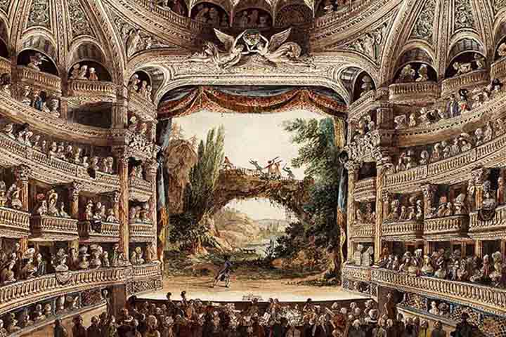 Foi na Grécia antiga que surgiram dois gêneros de teatro, sendo eles: a comédia e a tragédia. As peças teatrais trágicas tinham temas ligados à justiça, às leis e ao destino. Exemplos clássicos de autores e dramaturgos da época são Ésquilo, Sófocles e Eurípdes. - Domínio Público/Wikimédia Commons