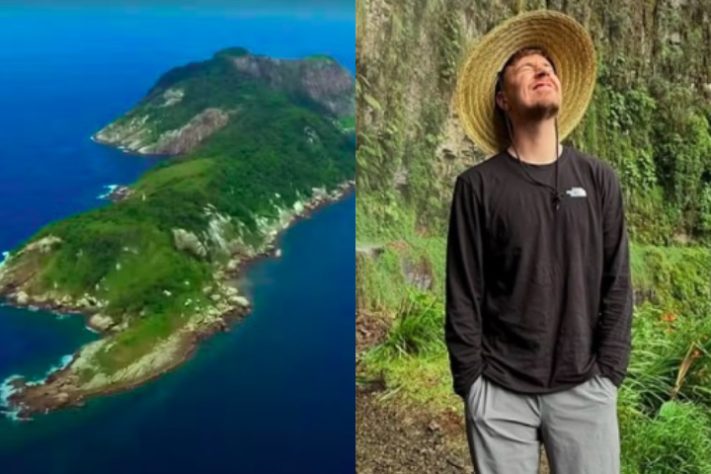 Montagem - MrBeast elege 'Ilha das Cobras', em SP, o lugar mais mortal do mundo