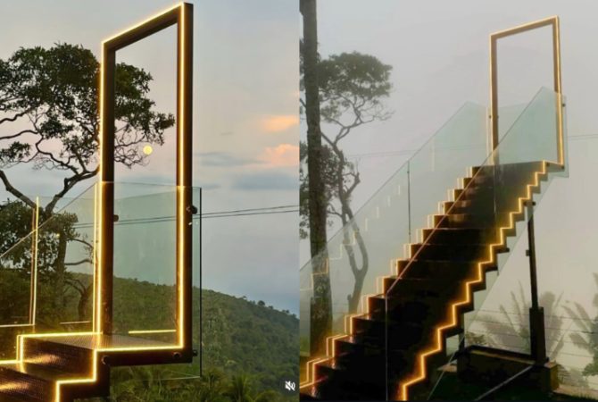 Escada ‘para o céu’ viraliza e atrai curiosos no Ceará