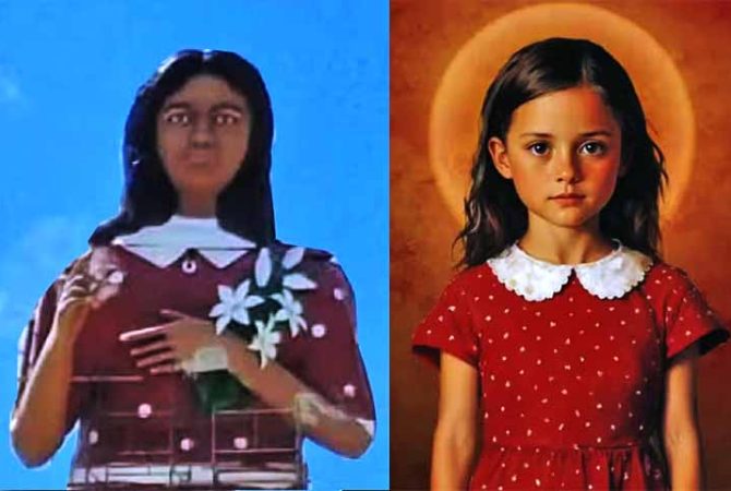 Após queixas de devotos, estátua de menina mártir será refeita no Ceará