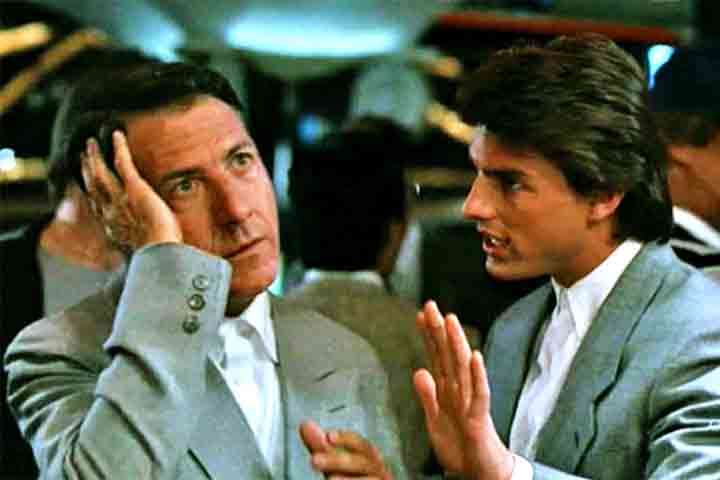 Um dos primeiros contatos do grande público com o autismo foi por meio do filme "Rain Man" (1988), estrelado por Dustin Hoffman, que interpreta Raymond Babbitt.