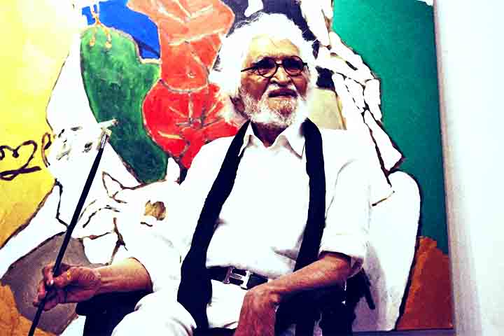 Maqbool Fida Husain, pintor e diretor de cinema indiano - Reprodução do facebook M F Hussain