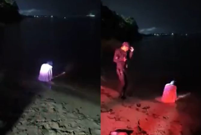 Abordagem à ‘mulher de branco’ em praia de Manaus intriga internautas