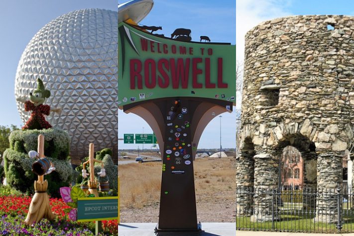 Montagem - 8 lugares nos EUA que os turistas não recomendam a visita