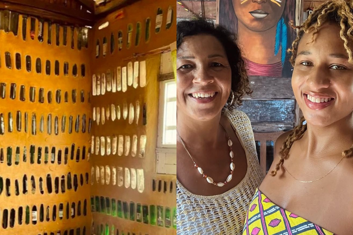 Montagem - Mãe e filha constroem primeira casa vertical de vidro do mundo
