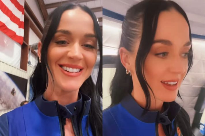 Montagem - Katy Perry fala sobre viagem espacial