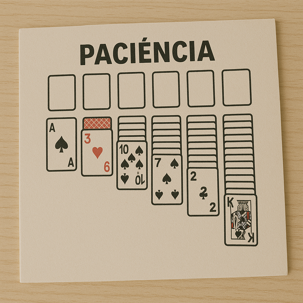 PaciÃªncia (SolitÃ¡rio) â?? Jogo de cartas para um jogador que organiza as cartas em uma sequÃªncia especÃ­fica.
