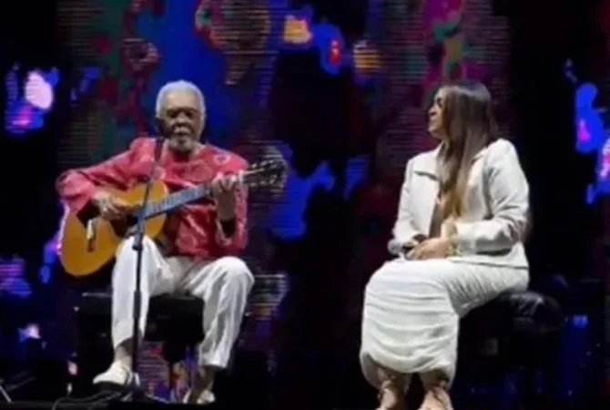 Preta Gil descreve emoção após cantar com o pai em show: ‘Minha dose de cura’