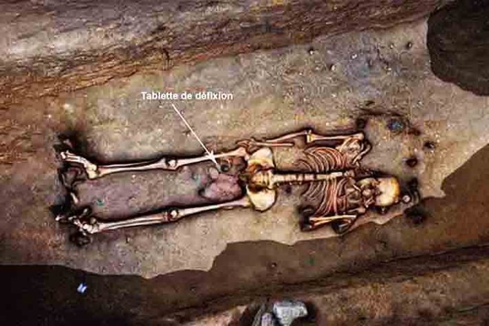 Tábuas de maldição romanas de 2 mil anos, Orléans, França - Serviço Arqueológico de Orléans