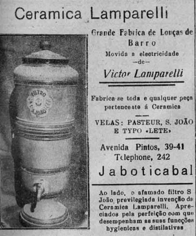 Filtro de barro (italiano Victor Lamparelli ) - 7 invenções brasileiras - Domínio Público/Wikimédia Commons