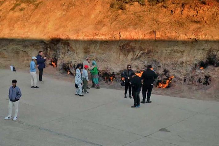 O mistério das chamas da montanha de Yanar Dagh - Reprodução de vídeo Rede Globo