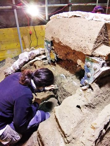 Carruagem de quase 2 mil anos encontrada em Pompeia - Divulgação/Parque Arqueológico de Pompeia