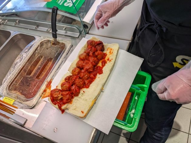Subway - sanduíche de almôndegas