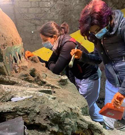 Carruagem de quase 2 mil anos encontrada em Pompeia - Divulgação/Parque Arqueológico de Pompeia