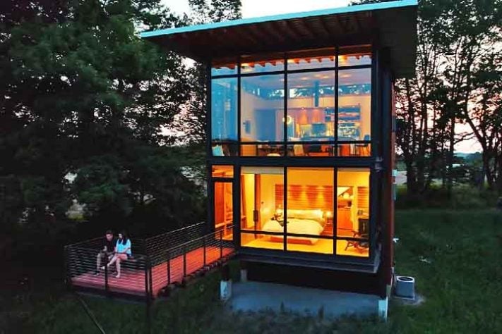 Cabana moderna de luxo