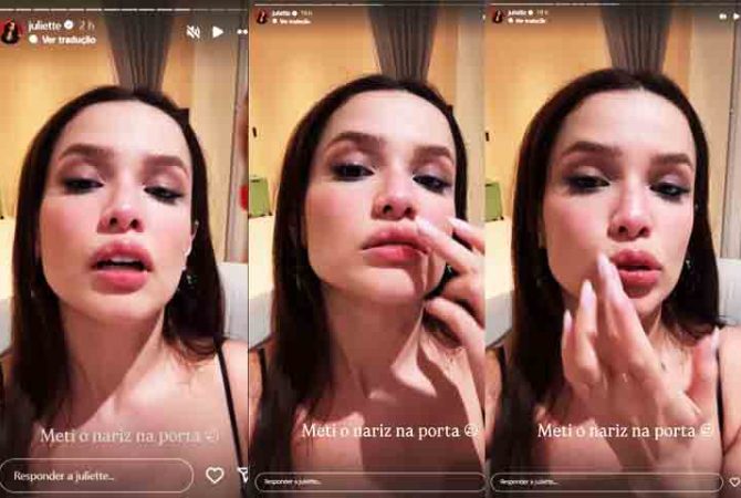 Juliette se recupera após bater com o rosto no vidro e quebrar o nariz