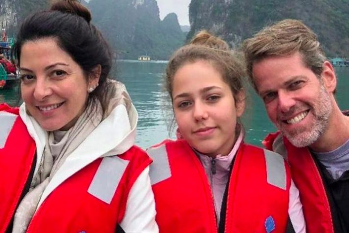 Ana Paula Padrão, Gustavo Diament e a enteada, Nina
