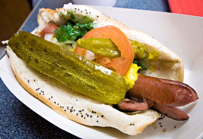 Chicago-style hot dog