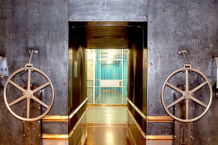 Entrada do cofre - Banco da Reserva Federal de Nova York