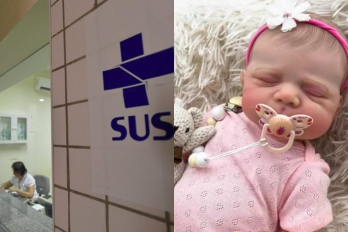 Montagem - SUS e bebê reborn