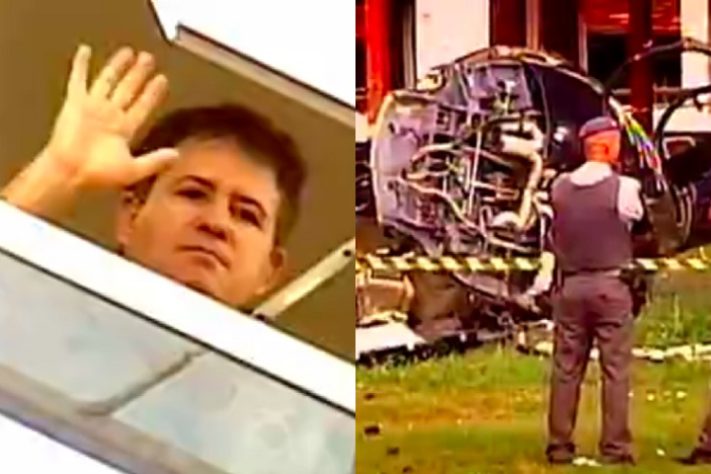 Montagem - Marrone sofreu acidente de helicóptero em 2011