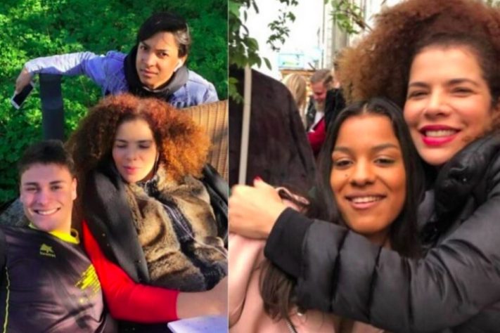 Vanessa da Mata e filhos