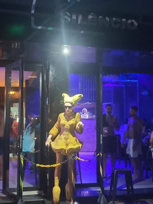 Artista plástico faz escultura de Lady Gaga e bar bomba em Ipanema