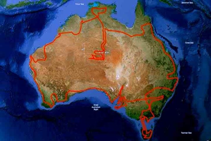 A maior estrada nacional do mundo dentro de um único país fica na Austrália - Maior estrada nacional do mundo - Reprodução do Youtube Camp Winnie Travelling Australia