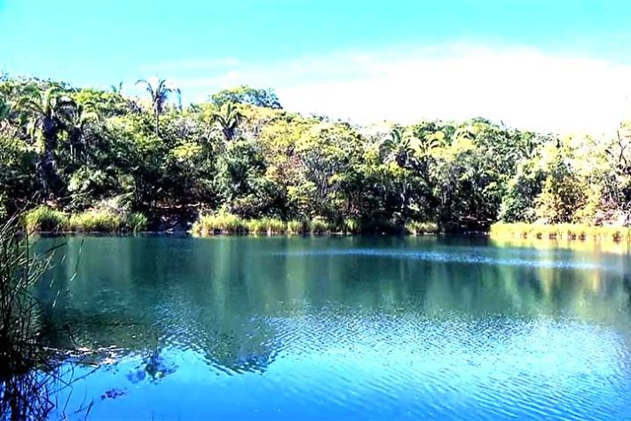 Lagoa azul de Niquelândia (GO)- Reprodução de Vídeo Rede Globo