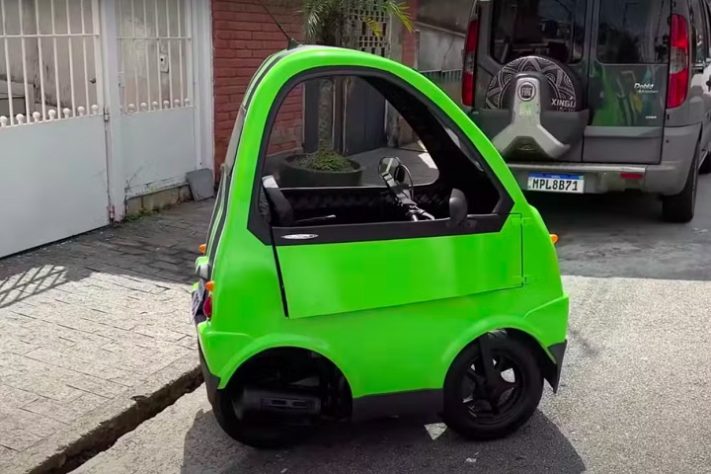 Brasileiro quer entrar para o Guinness Book após construir 'menor carro do mundo'