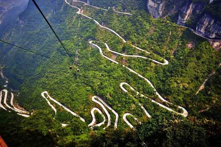 Estrada da Montanha Tianmen - 