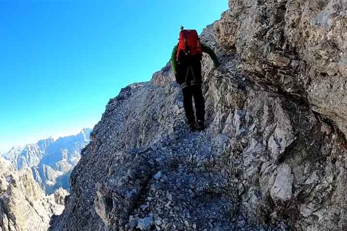 Via Ferrata Ivano Dibona - Buffa di Perrero, Itália - Reprodução do Youtube canal Nicolò Fontanini