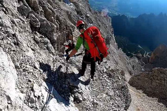 Via Ferrata Ivano Dibona - Buffa di Perrero, Itália - Reprodução do Youtube canal Nicolò Fontanini