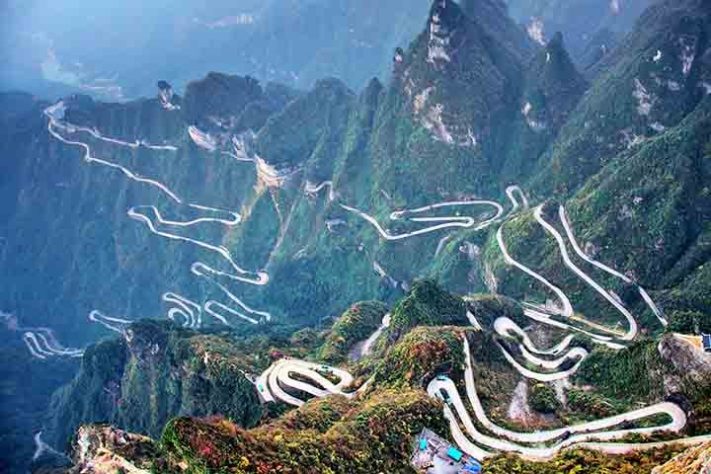 Estrada da Montanha Tianmen - 
