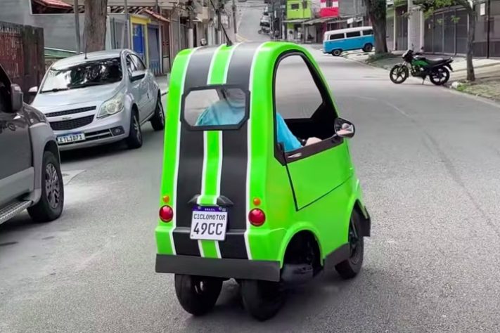 Brasileiro quer entrar para o Guinness Book após construir 'menor carro do mundo'