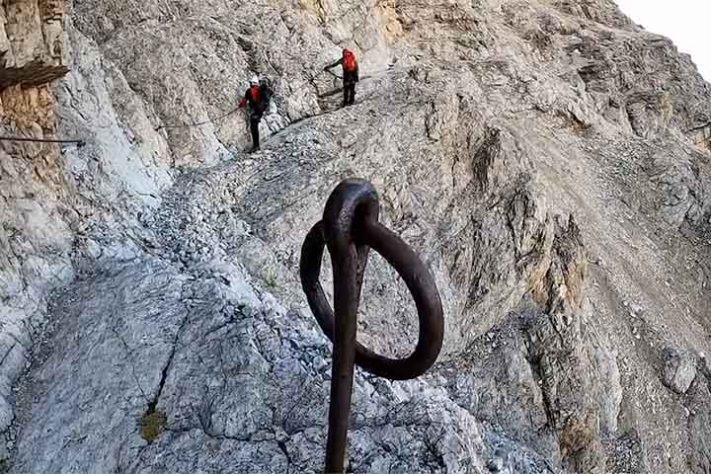 Via Ferrata Ivano Dibona - Buffa di Perrero, Itália - Reprodução do Youtube canal Nicolò Fontanini