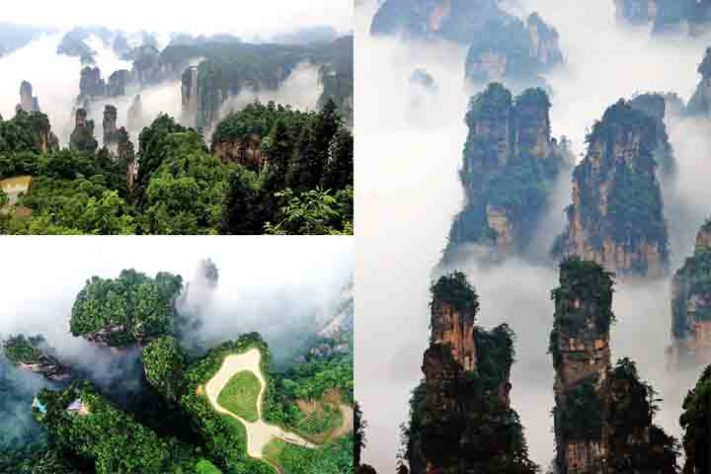 Hunan, China - Estrada da Montanha Tianmen 