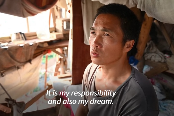 "Comecei a construir por necessidade, tentando renovar e ampliar nossa casa, mas depois se tornou uma paixão e um passatempo", explicou Chen em entrevista à AFP.