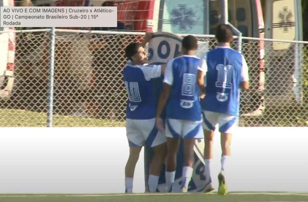 Cruzeiro goleia o Atlético-GO e sobe na tabela no Brasileirão sub-20