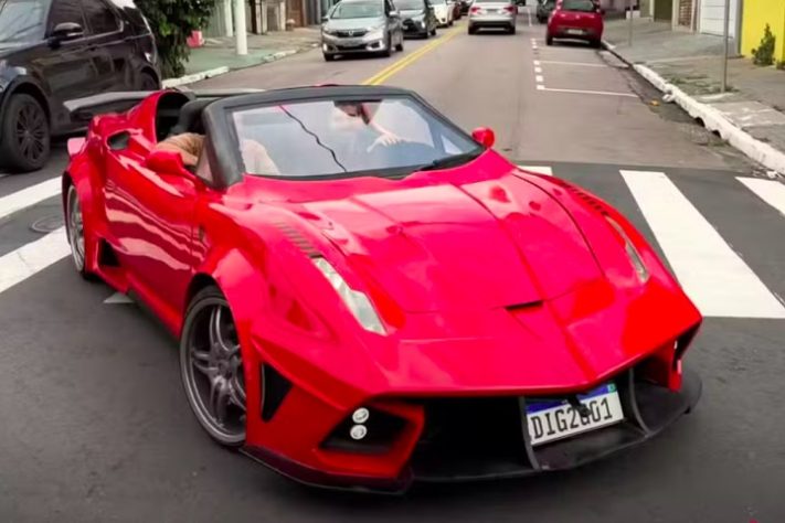 Mecânico brasileiro cria Ferrari brasileira com peças de Opala, Celta e Ford Ka