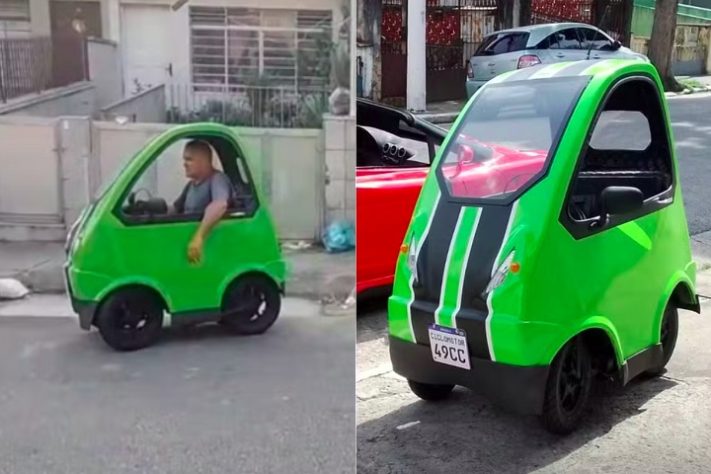 Brasileiro quer entrar para o Guinness Book após construir 'menor carro do mundo'