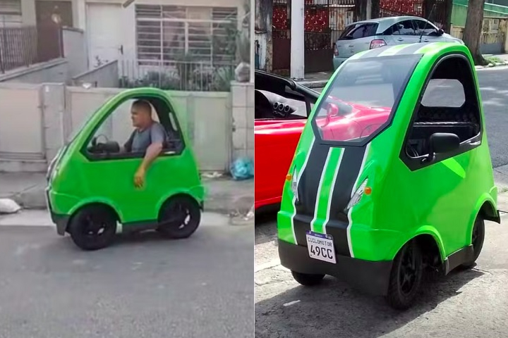Brasileiro quer entrar para o Guinness Book após construir 'menor carro do mundo'