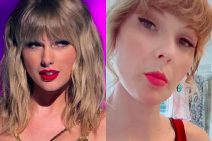 Montagem - Sósia da Taylor Swift