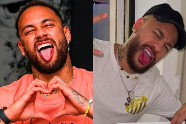 Neymar – Em 2022, durante a Copa do Mundo do Catar, Eigon (à dir.), o sósia de Neymar, chegou a causar tumulto pelas ruas de Doha quando dezenas de pessoas se aglomeraram pensando se tratar do jogador brasileiro.