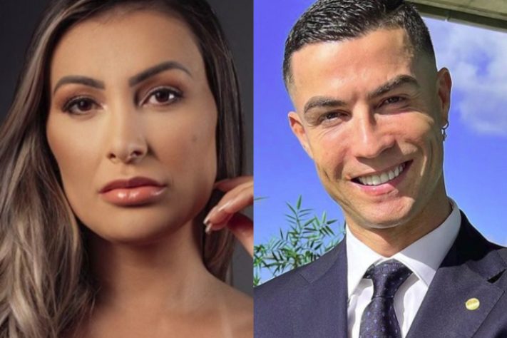 Montagem - Andressa Urach e Cristiano Ronaldo