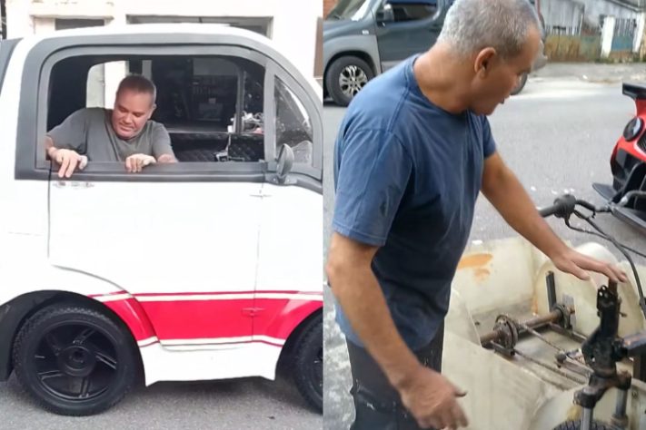 Montagem - Mecânico brasileiro é conhecido na internet por suas criações inusitadas